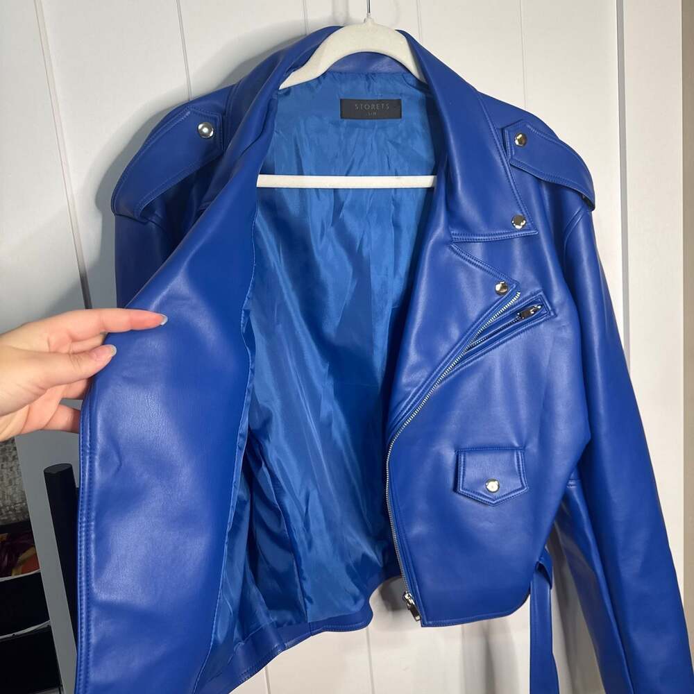 Emma Pleather Rider Jacket - Picture 8 of 11